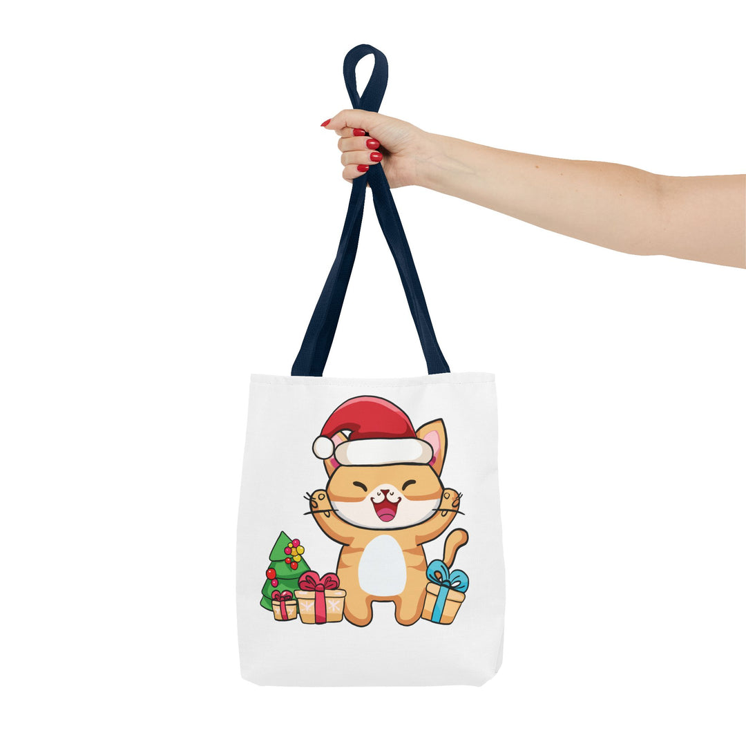 Happy Santa Cat Tote Bag