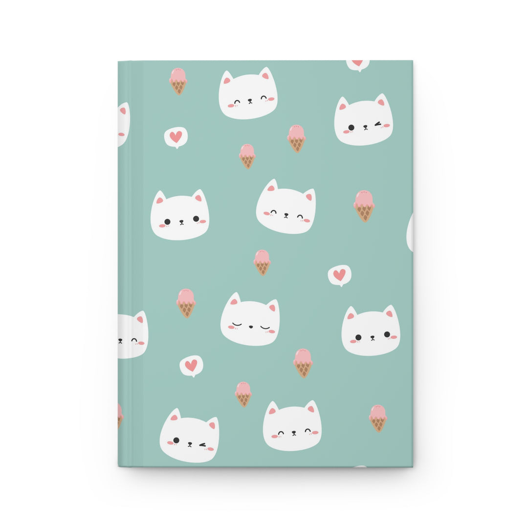 Cats and Ice Cream Hardcover Journal