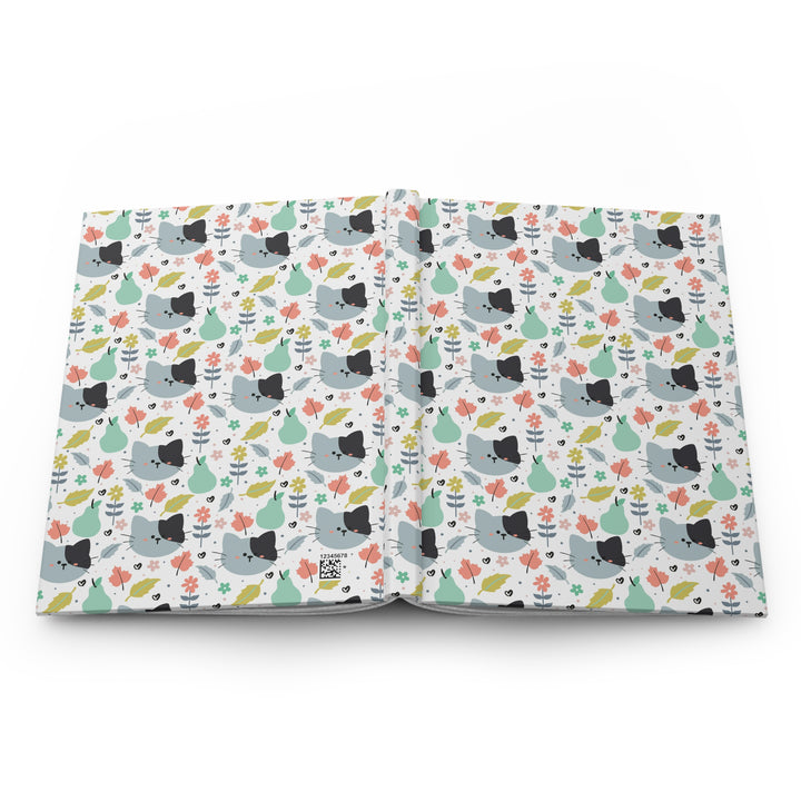Purrs and Pears Hardcover Journal
