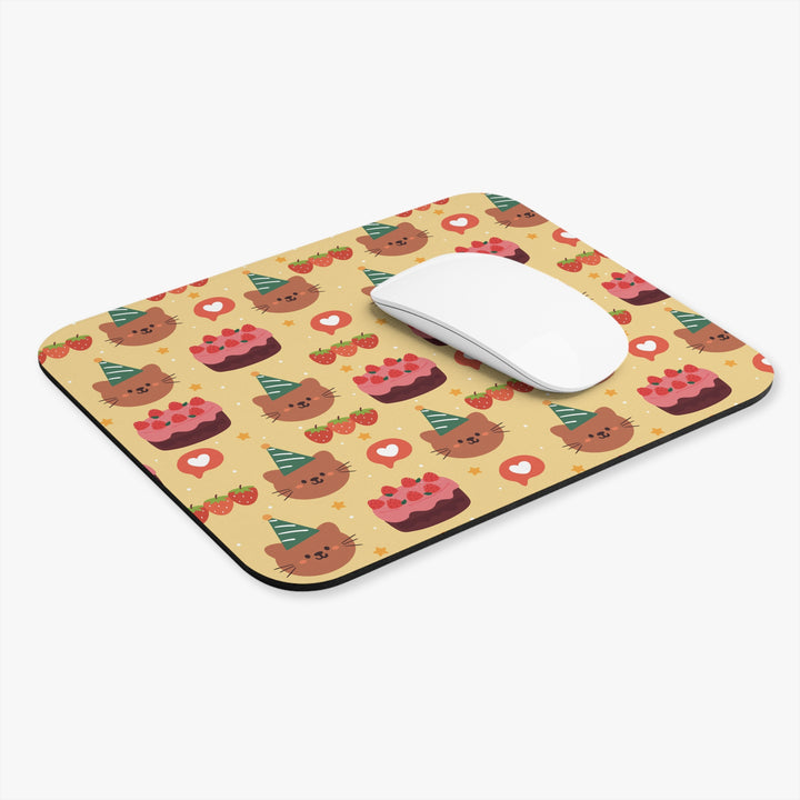 Strawberry Cake Cat Mouse Pad