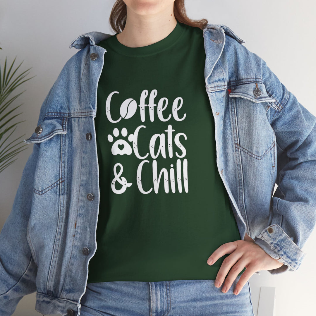Coffee Cats and Chill Cotton Tee