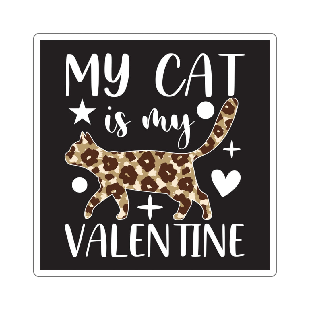Leopard Cat Valentine Sticker