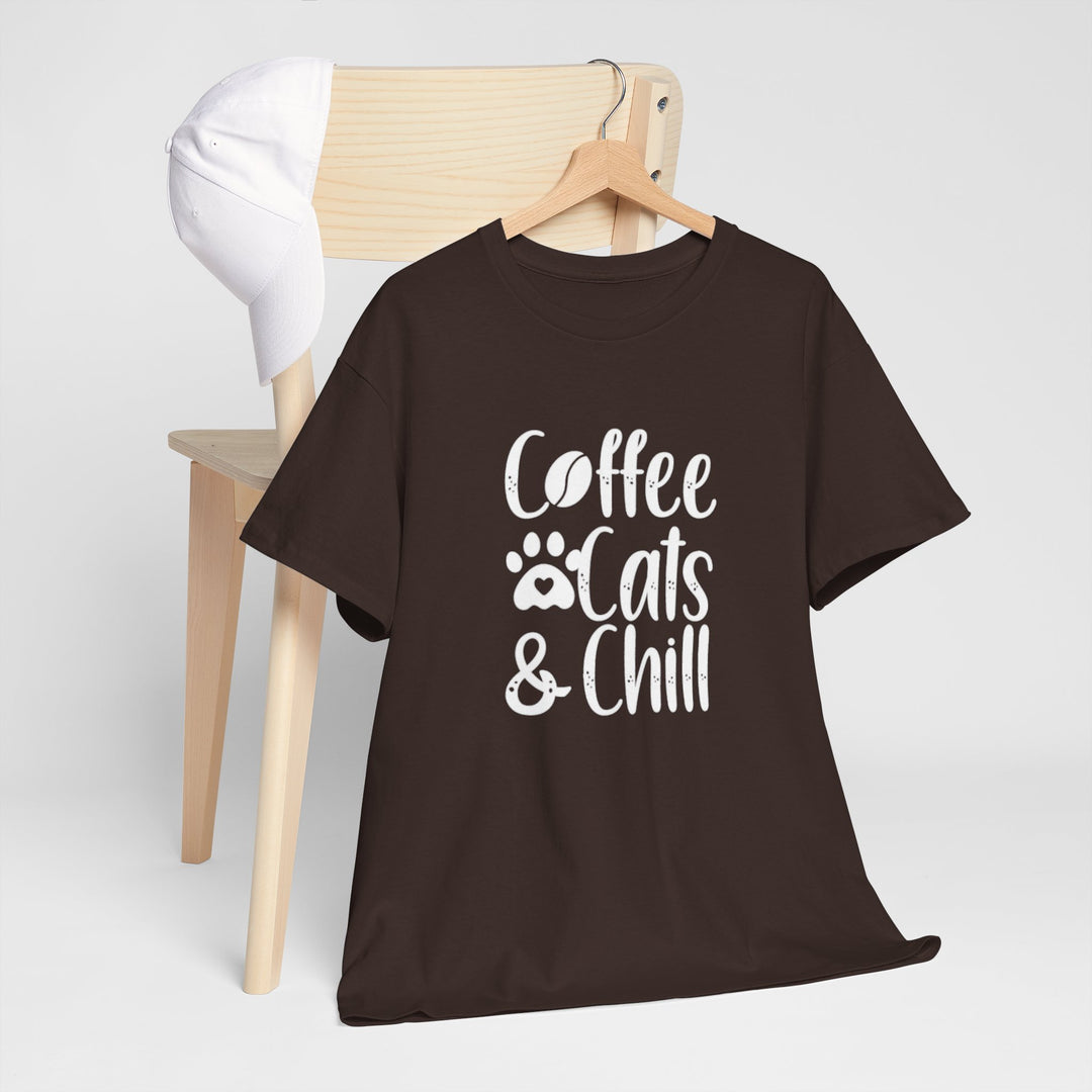 Coffee Cats and Chill Cotton Tee