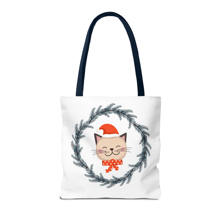 Vintage Christmas Cat Tote Bag