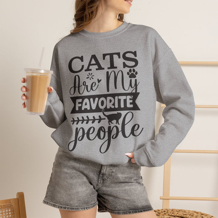 Cats Are My Favorite People Crewneck Sweatshirt