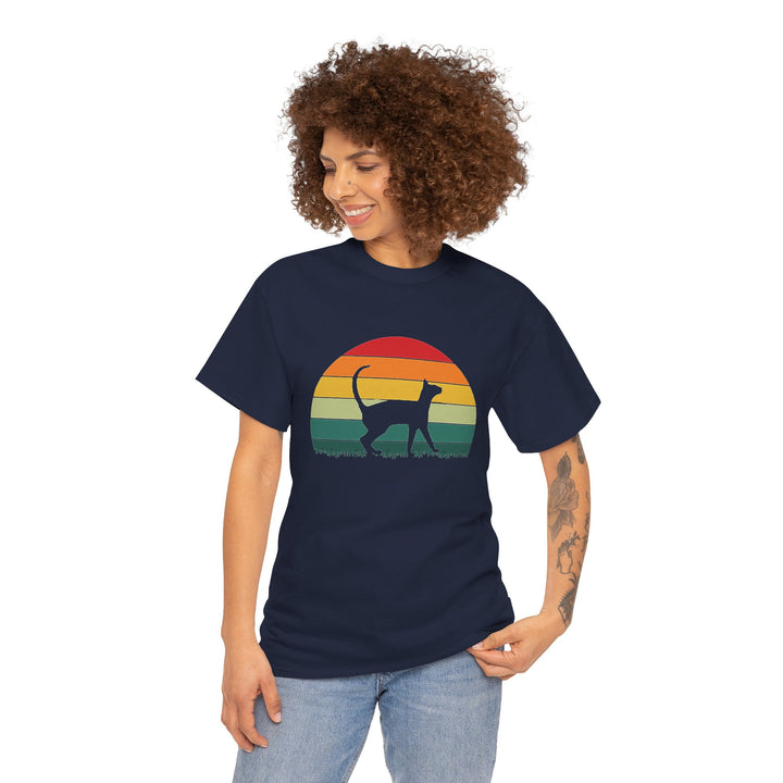 Sunset Cat Cotton Tee