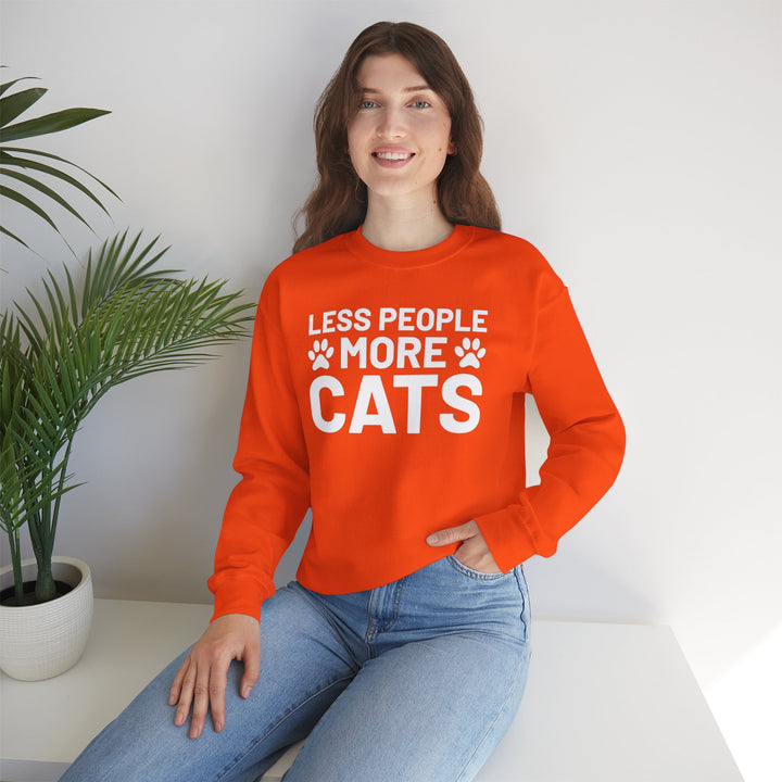 Less People More Cats Crewneck Sweatshirt