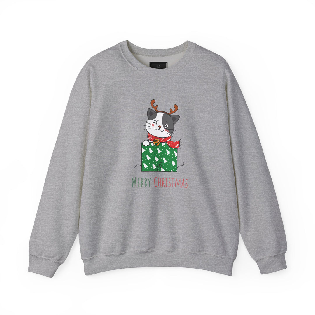 Gift Wrapped Cat Crewneck Sweatshirt