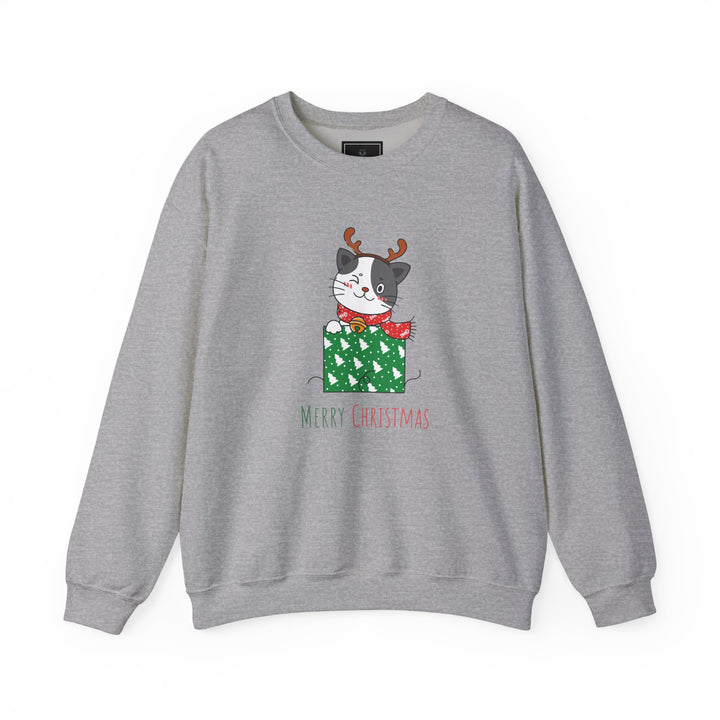 Gift Wrapped Cat Crewneck Sweatshirt