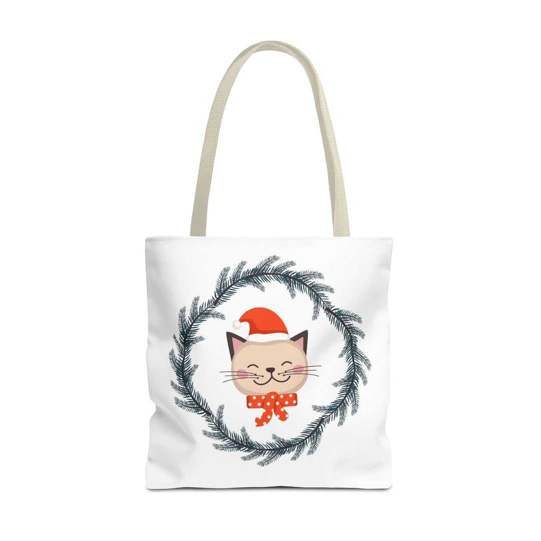 Vintage Christmas Cat Tote Bag