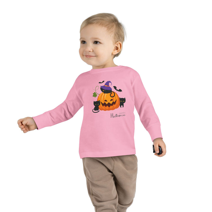 Meow-l-o-Ween Toddler Long Sleeve Tee