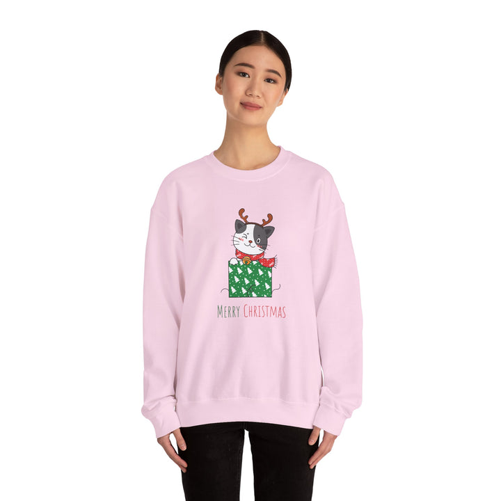 Gift Wrapped Cat Crewneck Sweatshirt