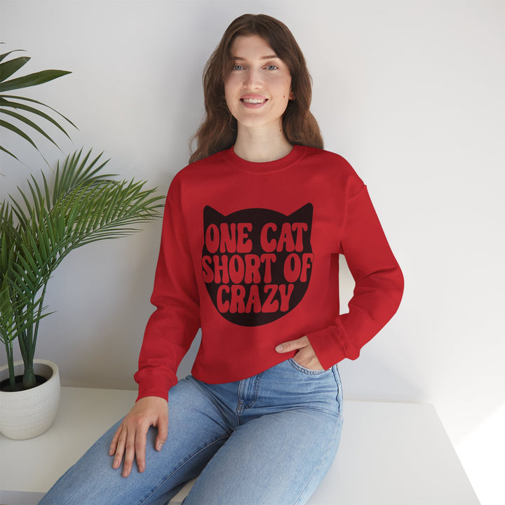 One Cat Short of Crazy Crewneck Sweatshirt