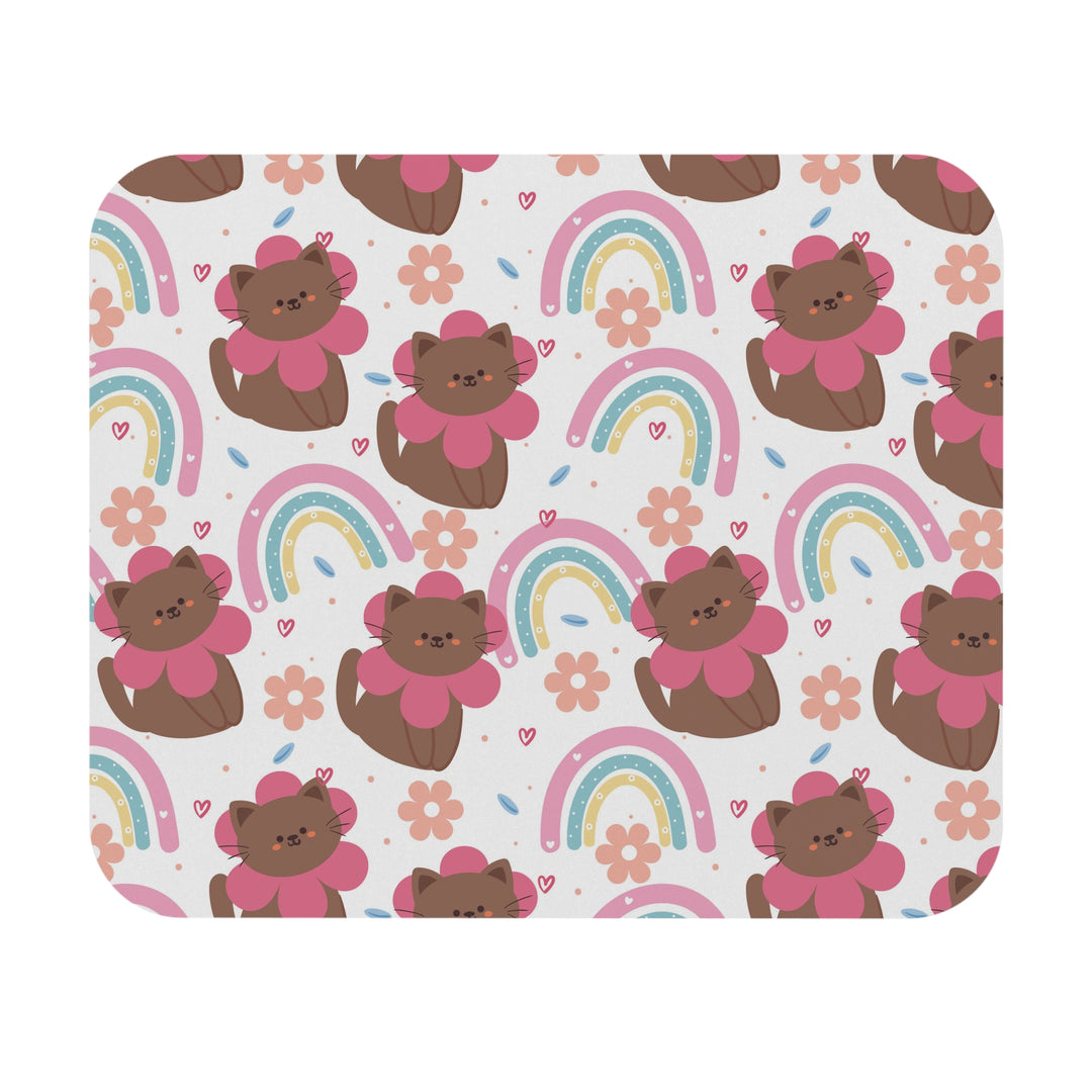 Flower Cat Mouse Pad