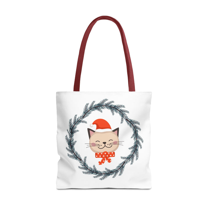 Vintage Christmas Cat Tote Bag