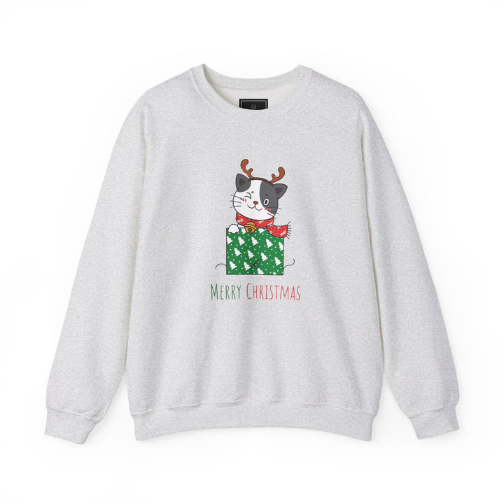 Gift Wrapped Cat Crewneck Sweatshirt