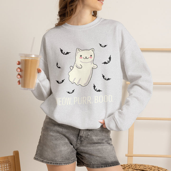 Meow. Purr. Boo. Unisex Crewneck Sweatshirt