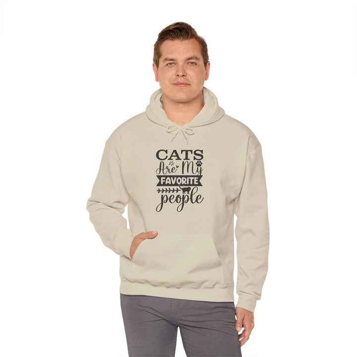 Cats Are My Favorite People Hooded Sweatshirt