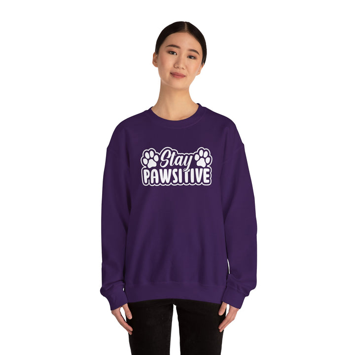 Stay Pawsitive Unisex Crewneck Sweatshirt
