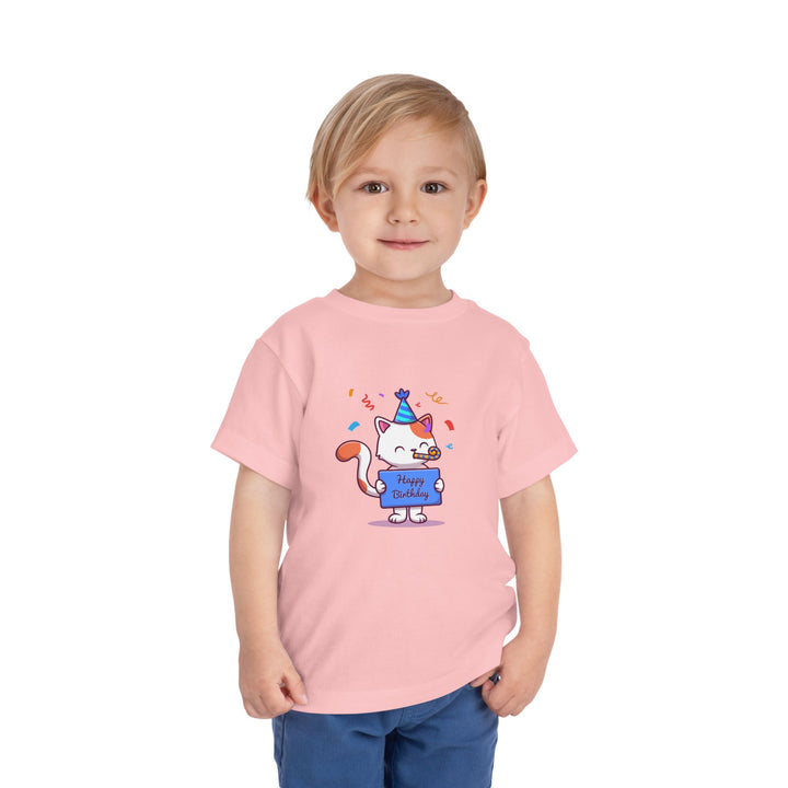Birthday Celebration Cat Toddler Tee