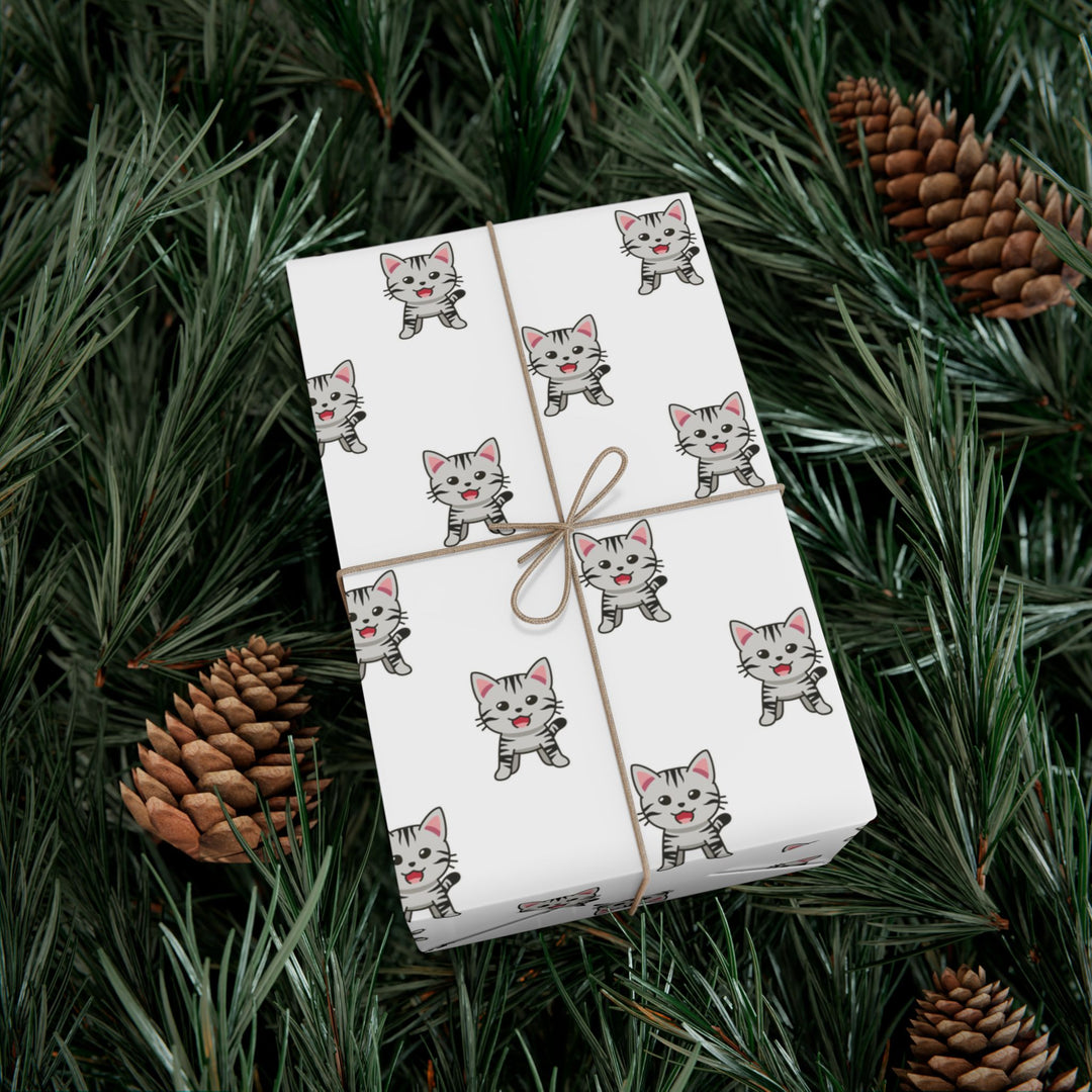 Gray Tabby Cat Gift Wrap