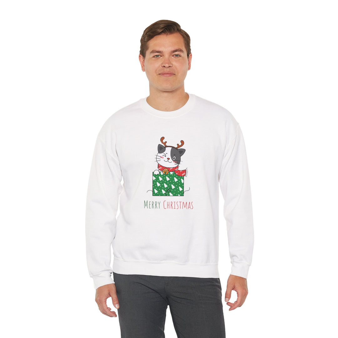 Gift Wrapped Cat Crewneck Sweatshirt