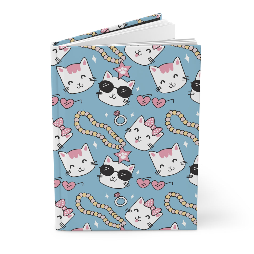 Cats and Pearls Hardcover Journal