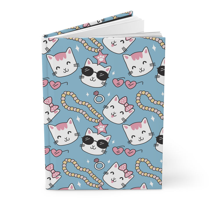 Cats and Pearls Hardcover Journal