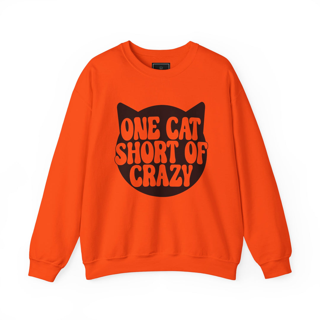 One Cat Short of Crazy Crewneck Sweatshirt