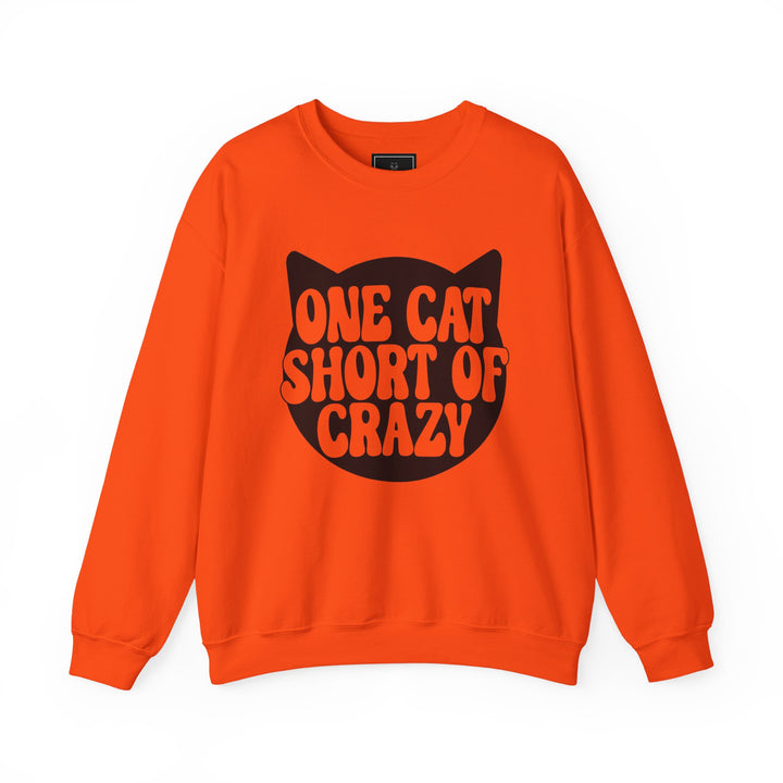 One Cat Short of Crazy Crewneck Sweatshirt