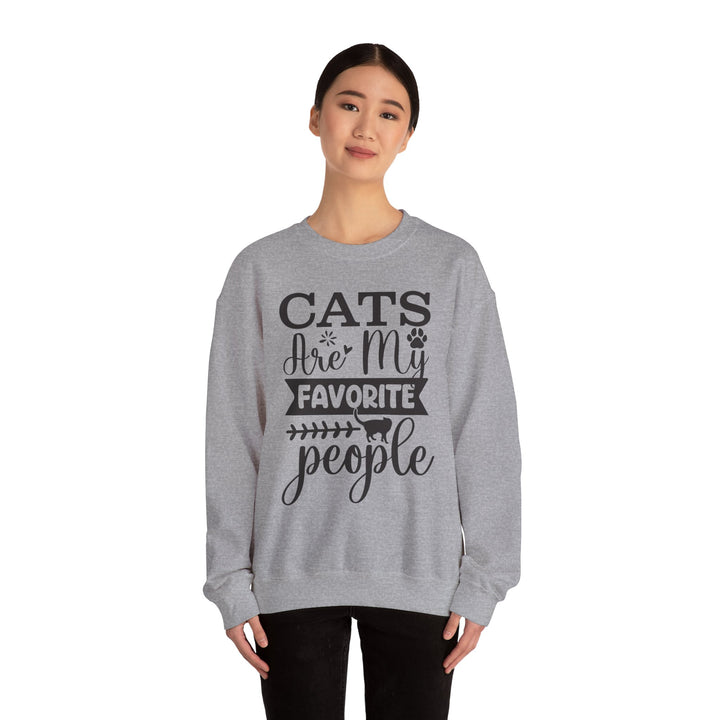 Cats Are My Favorite People Crewneck Sweatshirt