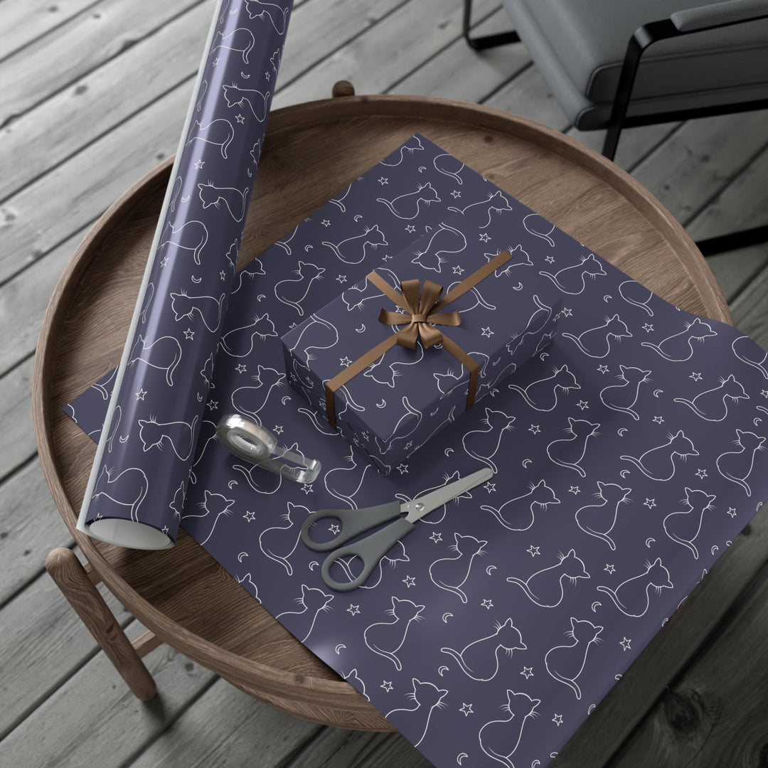 Night Sky Cat Gift Wrap