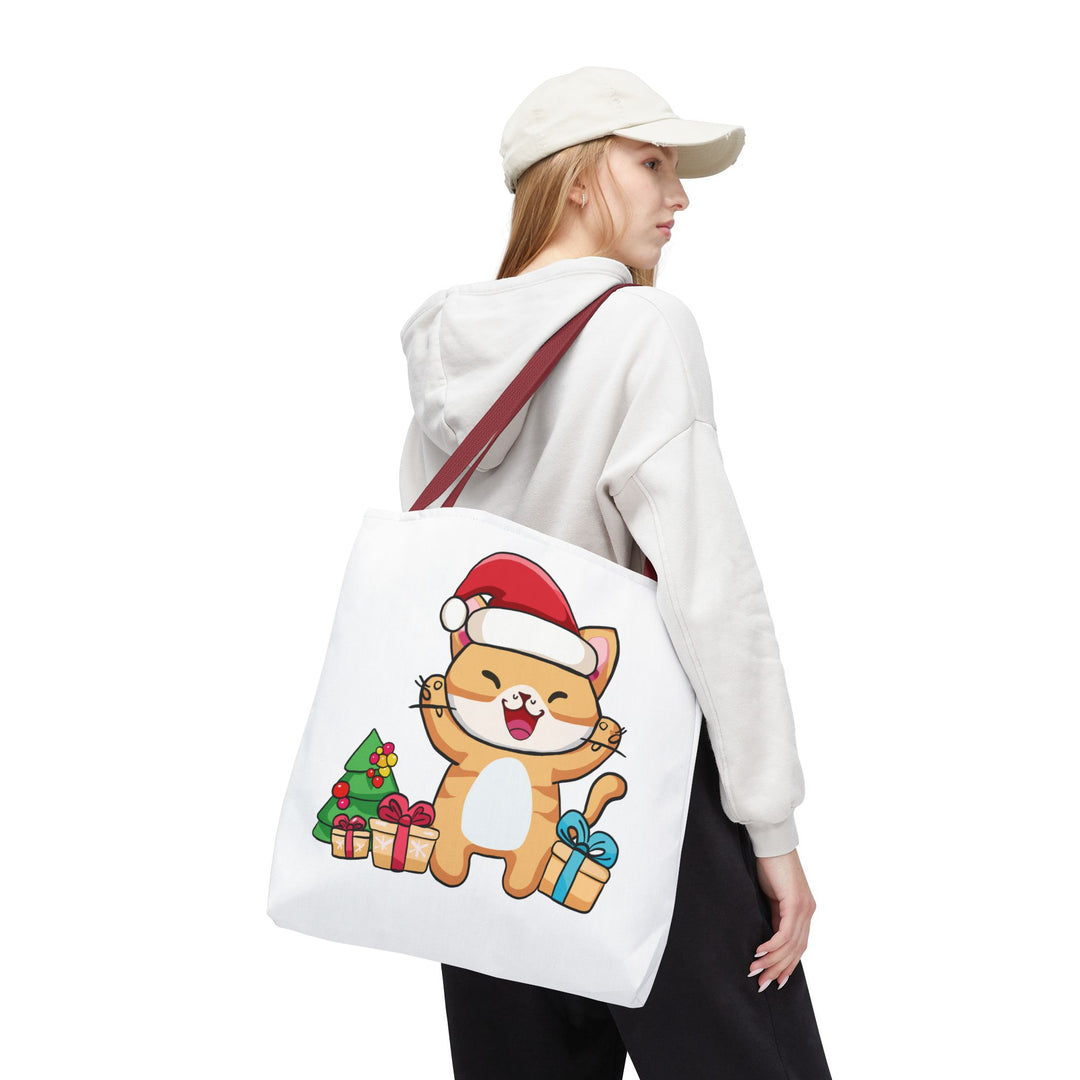Happy Santa Cat Tote Bag