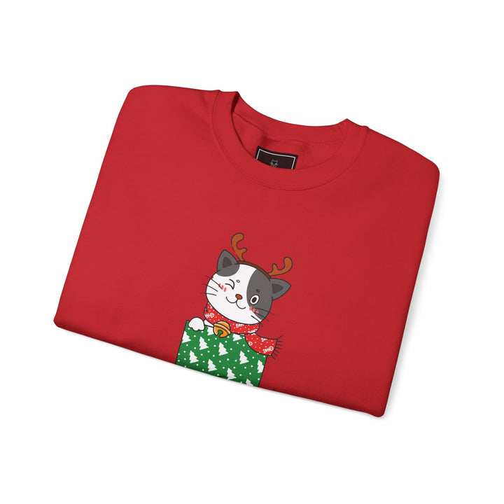 Gift Wrapped Cat Crewneck Sweatshirt