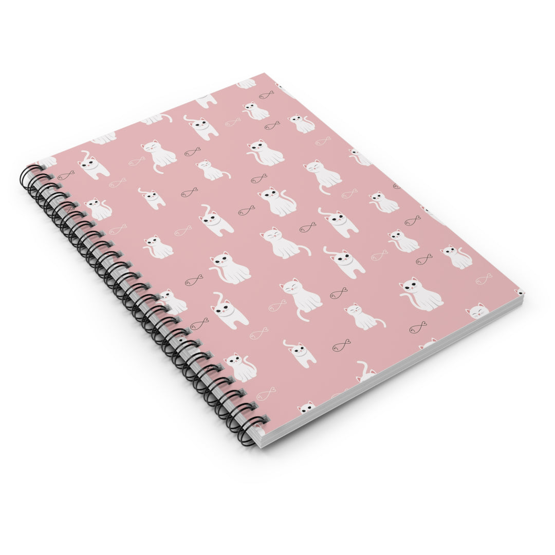Cats and Fish Spiral Notebook