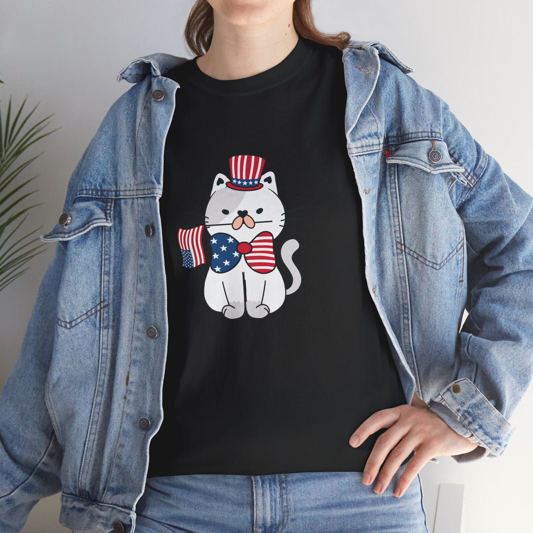 Patriotic Cat Cotton Tee
