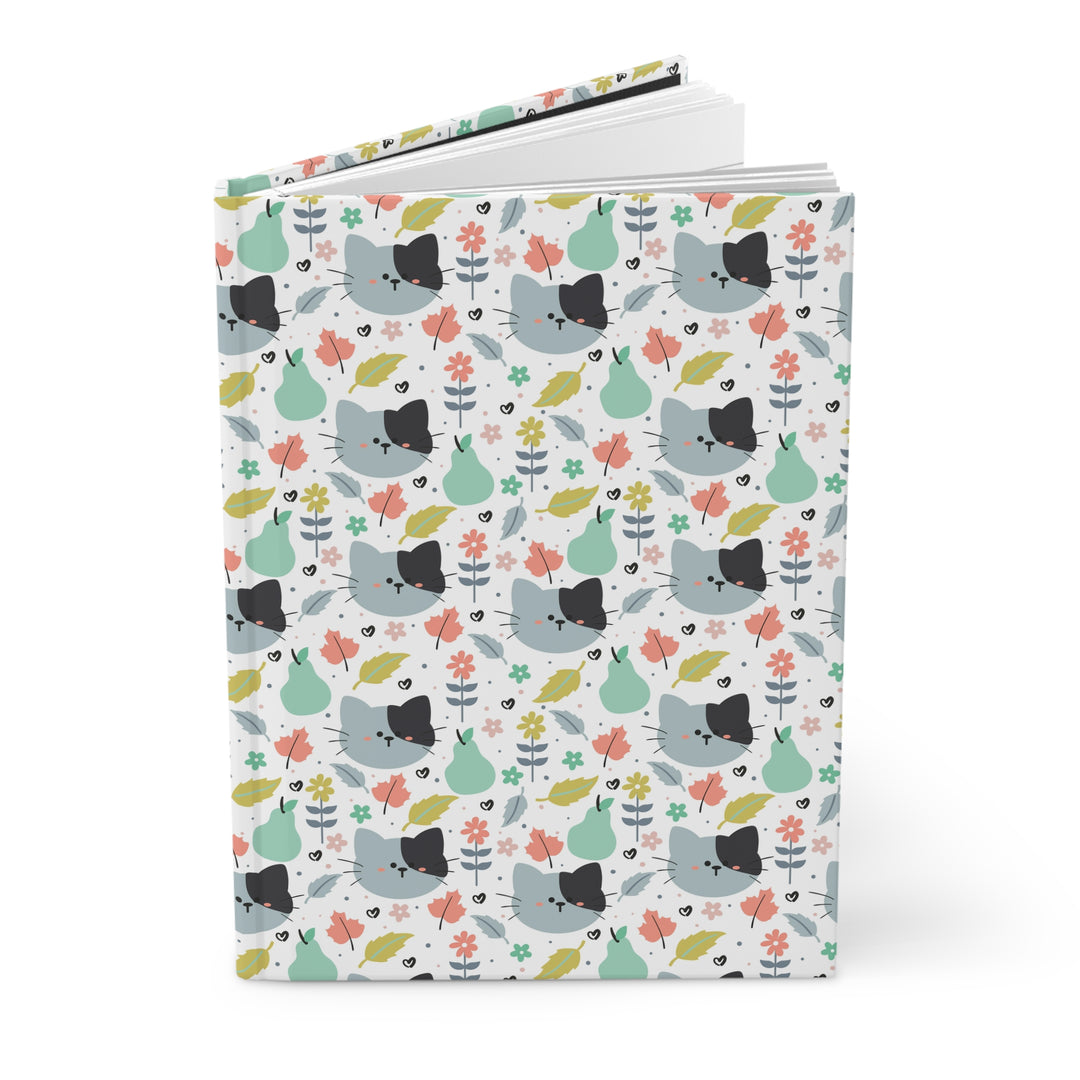 Purrs and Pears Hardcover Journal