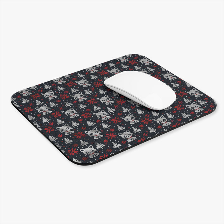 Christmas Sweater Cat Mouse Pad
