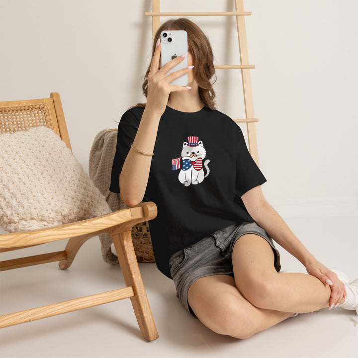 Patriotic Cat Cotton Tee