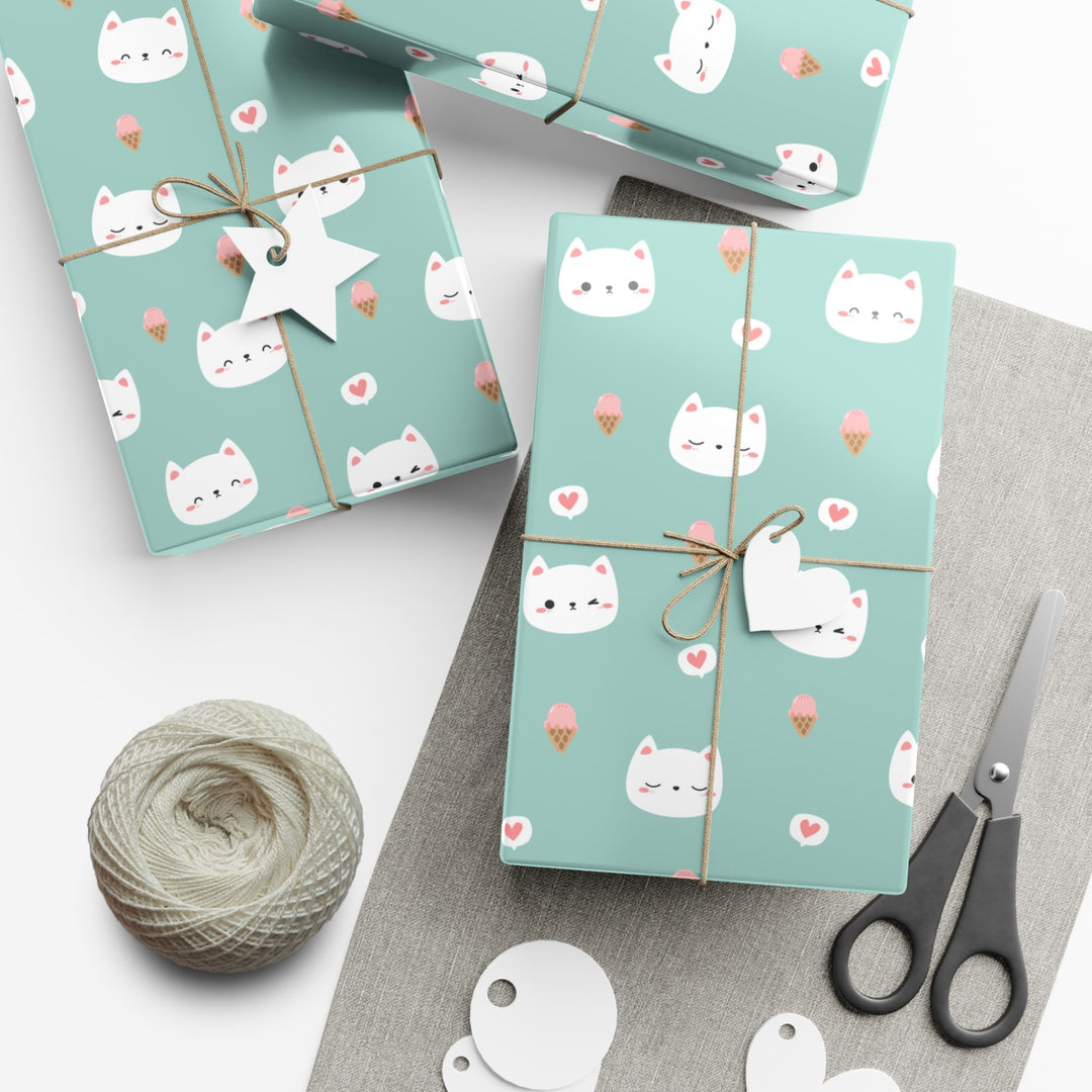 Cats and Ice Cream Gift Wrap