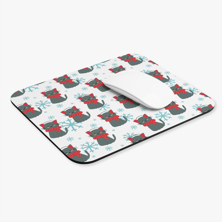 Snowflake Kitty Mouse Pad