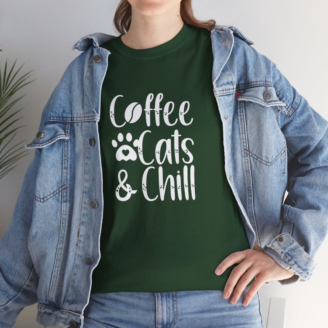 Coffee Cats and Chill Cotton Tee