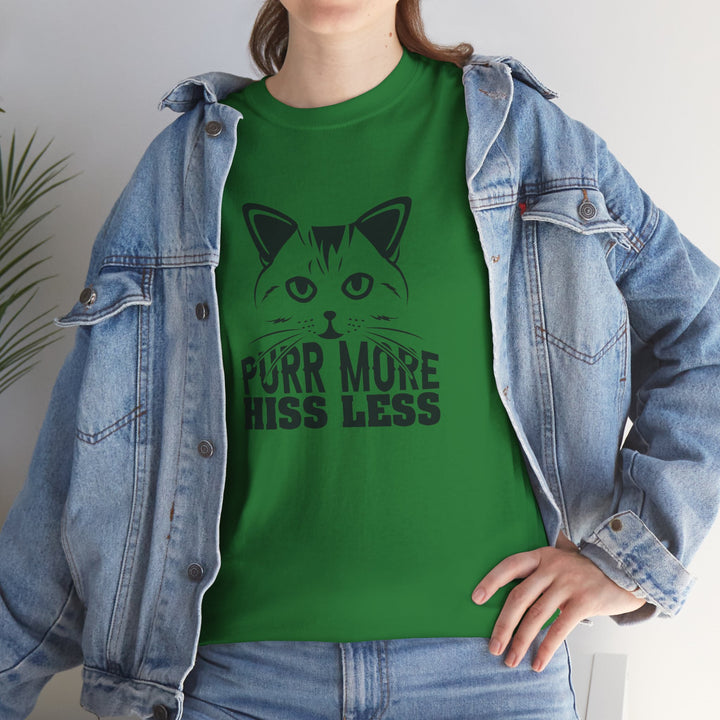 Purr More Hiss Less Cotton Tee