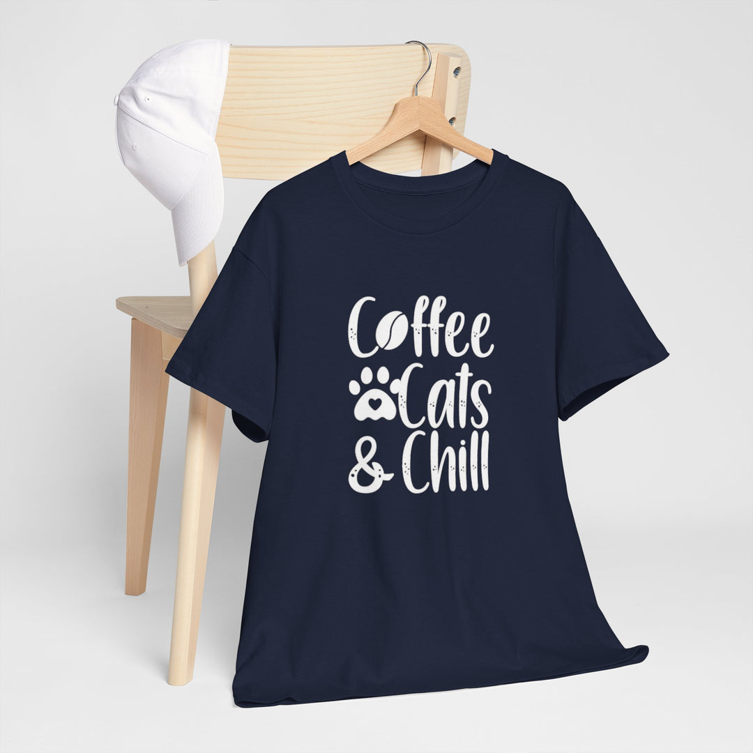 Coffee Cats and Chill Cotton Tee