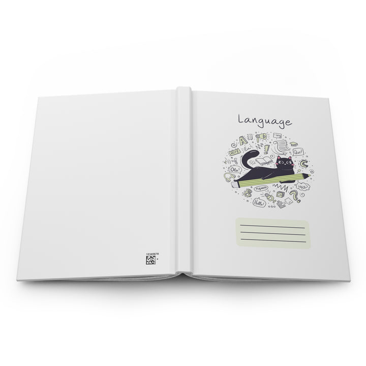 Language Cat Hardcover Journal