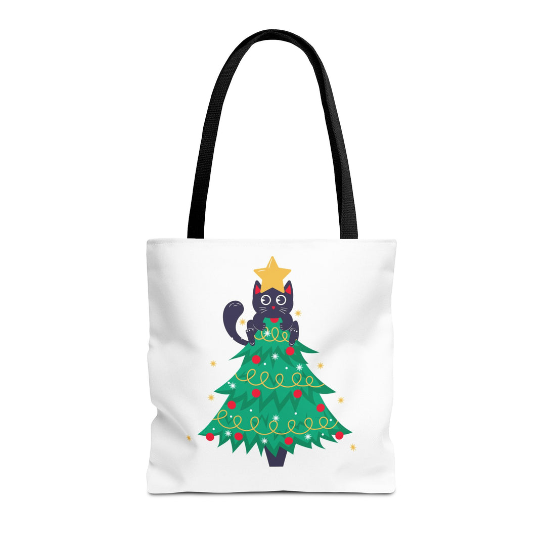 Cat Christmas Tree Tote Bag