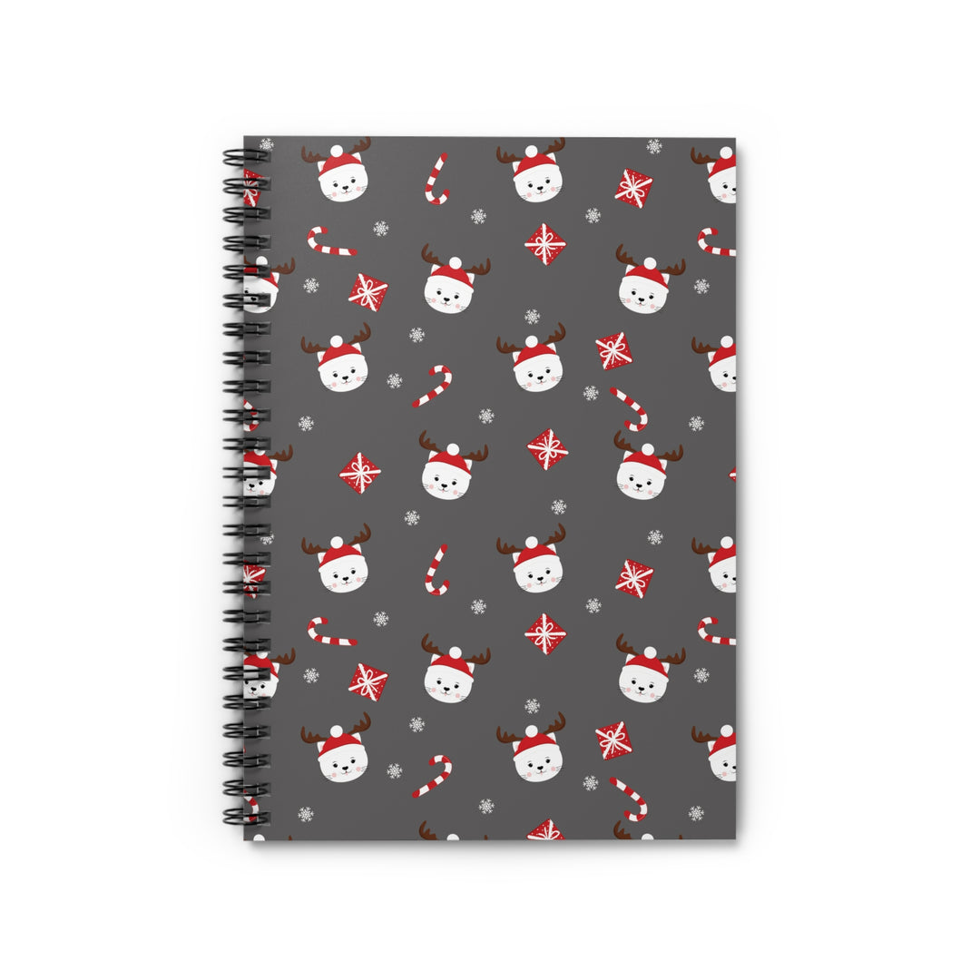 Reindeer Cat Spiral Notebook