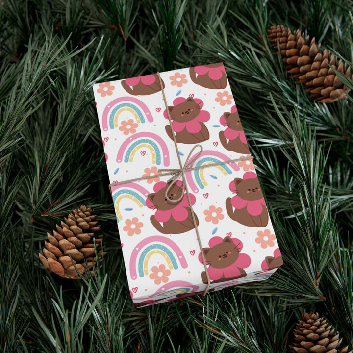 Flower Cat Gift Wrap