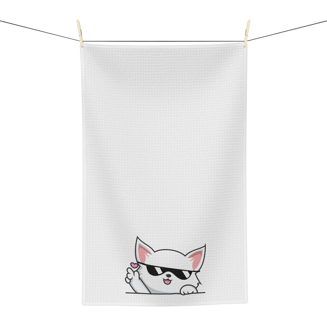 Sunglasses Cat Tea Towel
