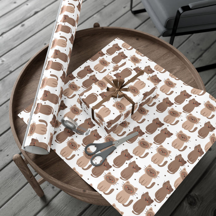 Brown Cat Gift Wrap